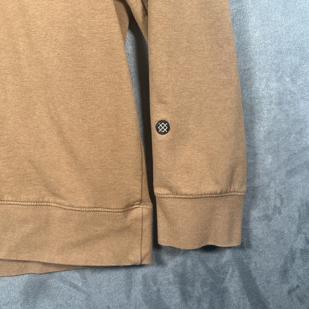 Stance ButterBlend Pullover Mens XL Brown 1/4 Zip Fleece Sweatshirt Soft Stretch - Picture 3 of 8